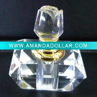 Transparent crystal perfume bottles