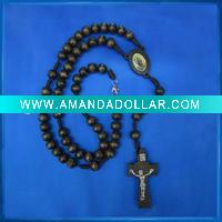 Black wooden rope rosary,rosario