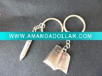 Wholesale funny metal couple key chain