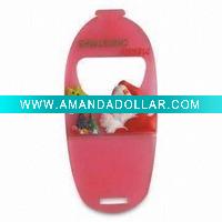 Wholesale Santa soft pvc mobile phone holder