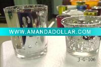 Glass candle holder