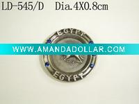 Wholesale Round Diamonds Polished Metal Fridge Sticker Craft