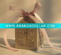Wholesale ZH-009 laser cutting paper wedding candy box