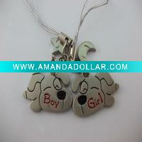 Wholesale dog shape cell phone key chain/boys and girl cell phone keychain