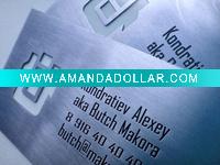 brushed metal card