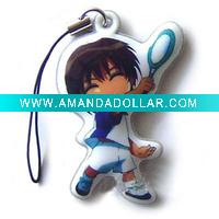 Wholesale Fashion cartoon PVC rubber mobile phone cleaner,keychain