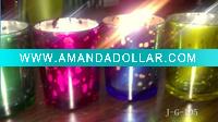 Glass candle holder