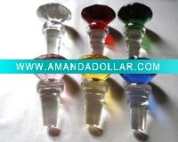 Diamond crystal wine stoppers