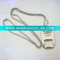 Wholesale Metal dog tag shape bottle opener