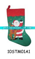 Wholesale embroidered christmas stocking 10STM01A1
