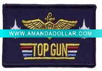 Wholesale Embroidery army patches-Top gun