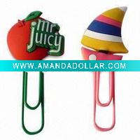 Wholesale Fashion soft PVC bookmark