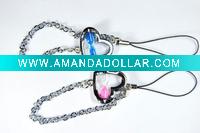 Wholesale heart shape sliver jewelry mobile chain