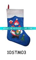 Wholesale embroidered christmas stocking 10STM03