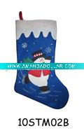 Wholesale embroidered Christmas stocking 10STM02B