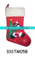 embroidered Christmas stocking 10STM05B
