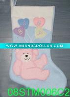 embroidered christmas stocking 08STM006C2