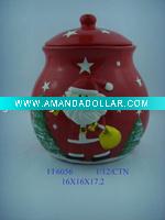 Wholesale ceramic small christmas jar