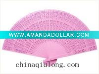 Wholesale sandalwood hand fan wedding favour gift fan