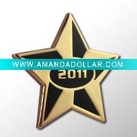 Wholesale New Finish Metal Badge with rose gold plating