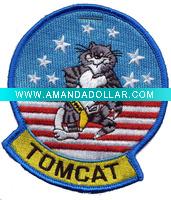 Wholesale Embroidery army patches & badge with Tomcat