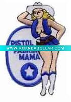 Wholesale Embroidery army patches-- Pistol Packin Mama