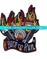 Embroidery skull patches/bagdes/emblems Blaze