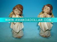 Wholesale 3.5"Polyresin classical angel praying with bird