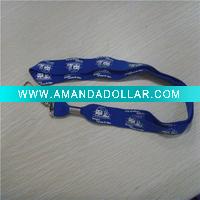 Wholesale polyester lanyard string with plastic buckle,metal hook