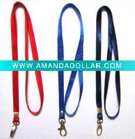 fine polyester lanyard string with plastic buckle,metal hook