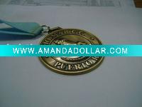Wholesale Embossed sports medals,award medals with ribbon