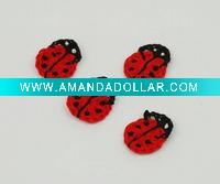 Wholesale DD01034 Hand Crochet Fashion Accessories Flowers Appliques Cotton craft lady bugs