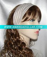 White voile silvel yarn grace elastic hair craft