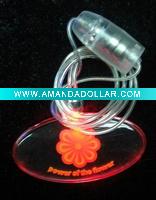 Wholesale flashing led plastic necklace with different pendents