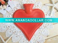 Wholesale Heart Shaped BS Standard Rubber Hot Water Bottle