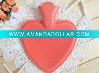Wholesale Heart Shaped BS Standard Rubber Hot Water Bottle