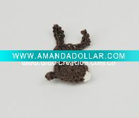 Wholesale DD01035A-3 Hand Crochet Fashion Accessories Flowers Applique Cotton craft Rabbits Bunny