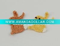 Wholesale DD01035B Hand Crochet Fashion Accessories Flowers Applique Cotton craft Rabbits Bunny