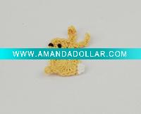 Wholesale DD01035B-4 Hand Crochet Fashion Accessories Flowers Applique Cotton craft Rabbits Bunny