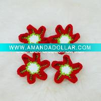 Wholesale DD01047A Hand Crochet Fashion Accessories Fruits Flowers Appliques Cotton flower making craft