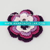 Wholesale DD01040B Hand Crochet Fashion Accessories Fruits Flowers Appliques Cotton flower making craft