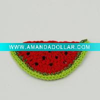 Wholesale DD01039C Hand Crochet Fashion Accessories Fruits Watermelon Flowers Appliques Cotton flower making craft