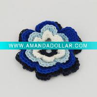 Wholesale DD01040C Hand Crochet Fashion Accessories Fruits Flowers Appliques Cotton flower making craft