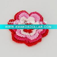Wholesale DD01040A Hand Crochet Fashion Accessories Fruits Flowers Appliques Cotton flower making craft