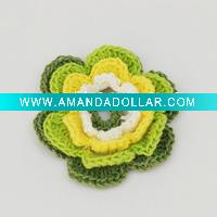 Wholesale DD01040D Hand Crochet Fashion Accessories Fruits Flowers Appliques Cotton flower making craft