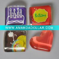 Wholesale new-products crystal glass fridge magnet