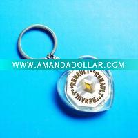 Wholesale promotional plastic heart shape fashion key chain