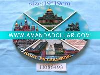 Wholesale tour plate/souvenir /tour souvenir/resin plate/polyresin plate