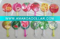 Wholesale Foldable fruit pp fan mixed colors