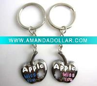 Silver zinc alloy metal keychain